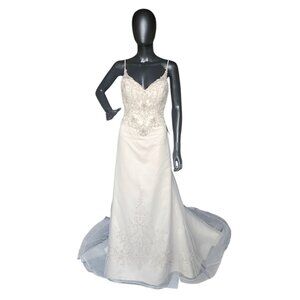 NWOT Champagne/Rose Gold Spaghetti Strap A-Line Wedding Gown - Beloved